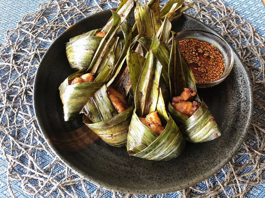 Make Thai Papaya Salad and Pandan Leaf Chicken (GF; Vegan Available Upon Request)